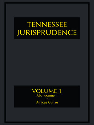cover image of Tennessee Jurisprudence